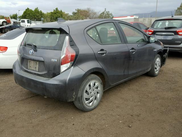 JTDKDTB36F1575535 - 2015 TOYOTA PRIUS C CHARCOAL photo 4