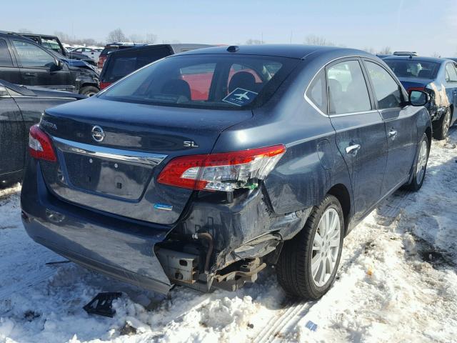 3N1AB7AP5DL707870 - 2013 NISSAN SENTRA S BLUE photo 4