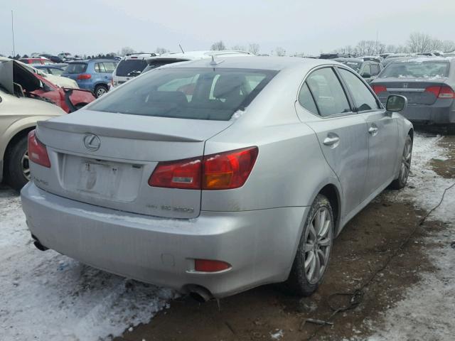 JTHCK262785026622 - 2008 LEXUS IS 250 SILVER photo 4