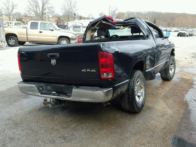 1D7HU16D65J549121 - 2005 DODGE RAM 1500 S BLACK photo 4