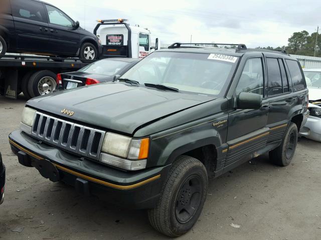 1J4GZ78S9SC626175 - 1995 JEEP GRAND CHER GREEN photo 2