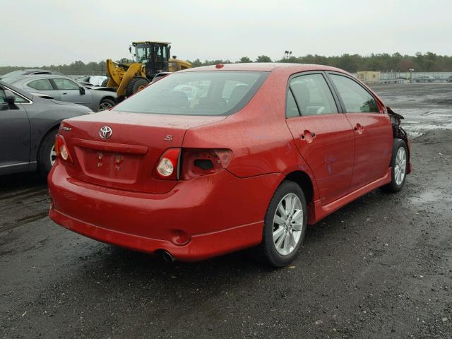 2T1BU40E99C127462 - 2009 TOYOTA COROLLA BA RED photo 4