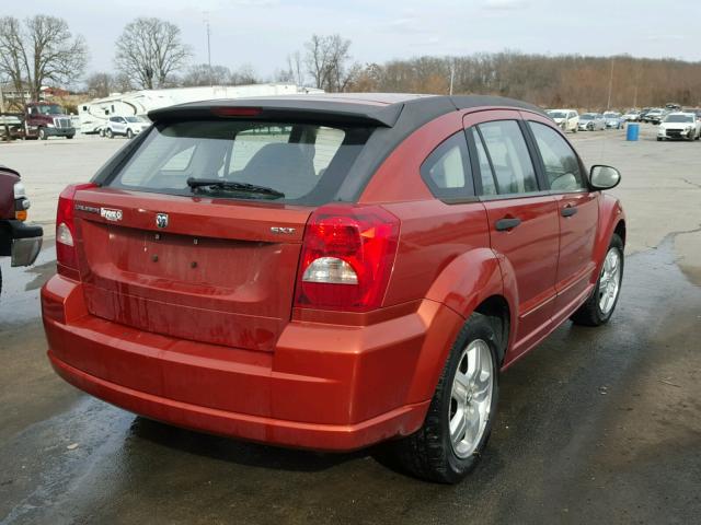 1B3HB48B57D599704 - 2007 DODGE CALIBER SX RED photo 4