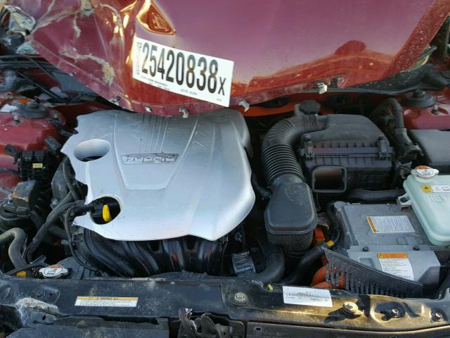 KMHEC4A4XDA092106 - 2013 HYUNDAI SONATA HYB RED photo 7