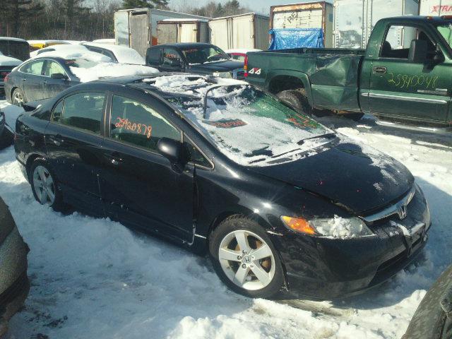 1HGFA16878L078846 - 2008 HONDA CIVIC EX BLACK photo 1