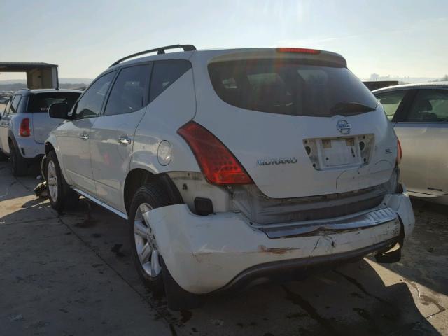 JN8AZ08T26W418790 - 2006 NISSAN MURANO WHITE photo 3