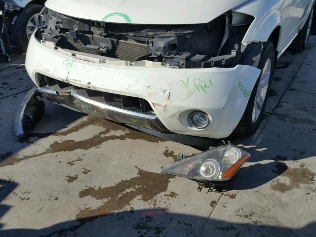 JN8AZ08T26W418790 - 2006 NISSAN MURANO WHITE photo 9