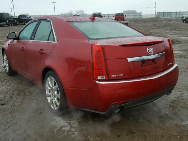 1G6DS57V090126370 - 2009 CADILLAC CTS HI FEA BURGUNDY photo 3