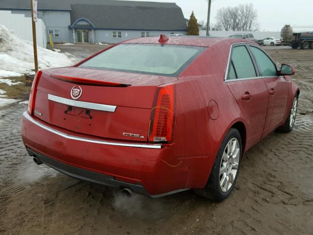 1G6DS57V090126370 - 2009 CADILLAC CTS HI FEA BURGUNDY photo 4