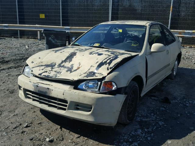 2HGEJ2229SH511669 - 1995 HONDA CIVIC DX BEIGE photo 2