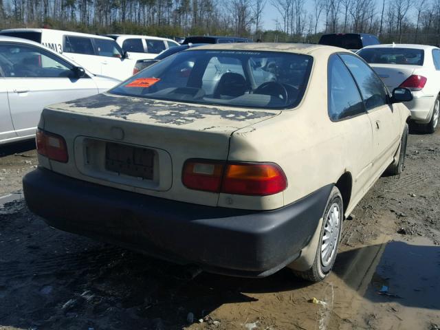 2HGEJ2229SH511669 - 1995 HONDA CIVIC DX BEIGE photo 4