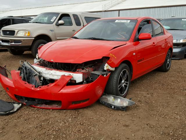 JM1BK32F571674185 - 2007 MAZDA 3 I RED photo 2