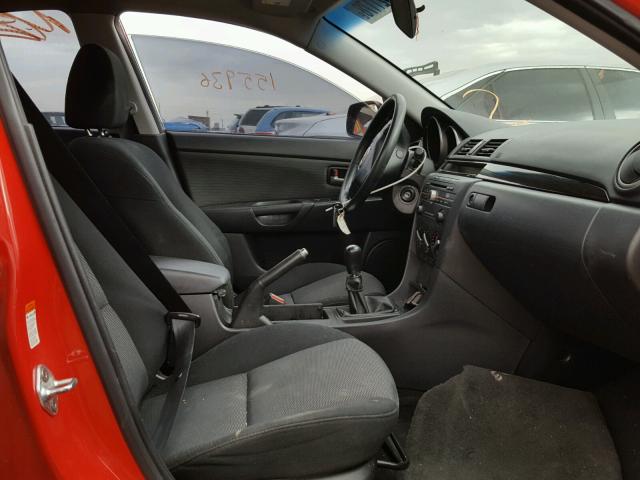 JM1BK32F571674185 - 2007 MAZDA 3 I RED photo 5