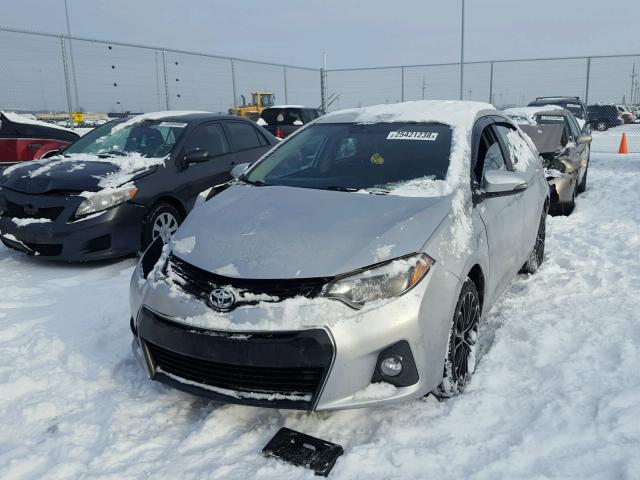 2T1BURHE1EC069505 - 2014 TOYOTA COROLLA L SILVER photo 2