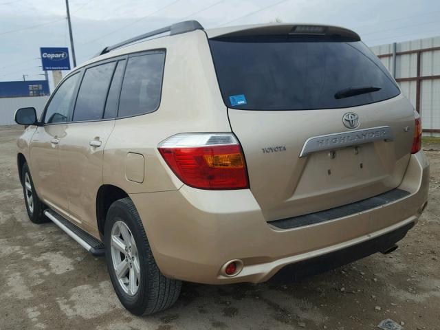 JTEDS41A682024292 - 2008 TOYOTA HIGHLANDER GOLD photo 3