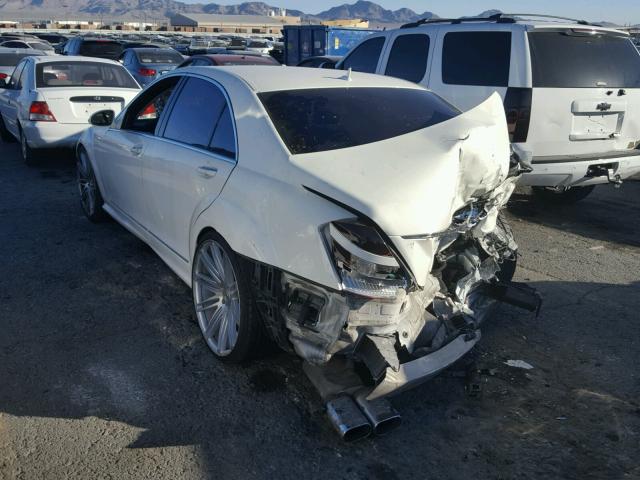 WDDNG71X57A077883 - 2007 MERCEDES-BENZ S 550 WHITE photo 3