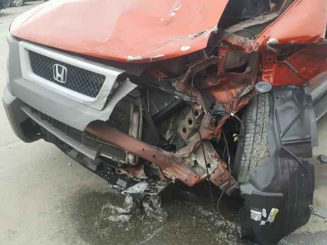 5J6YH28605L006770 - 2005 HONDA ELEMENT EX ORANGE photo 9