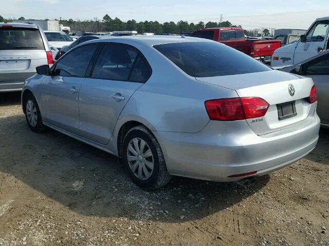3VW2K7AJ5DM372517 - 2013 VOLKSWAGEN JETTA BASE 银色 照片 3