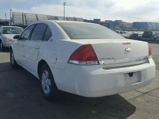 2G1WT55N879252123 - 2007 CHEVROLET IMPALA LT WHITE photo 3