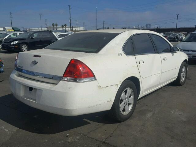 2G1WT55N879252123 - 2007 CHEVROLET IMPALA LT WHITE photo 4