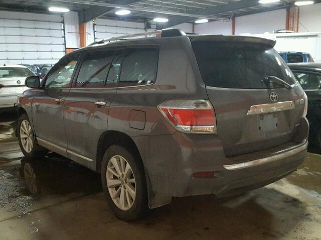 JTEDC3EH3C2004136 - 2012 TOYOTA HIGHLANDER GRAY photo 3