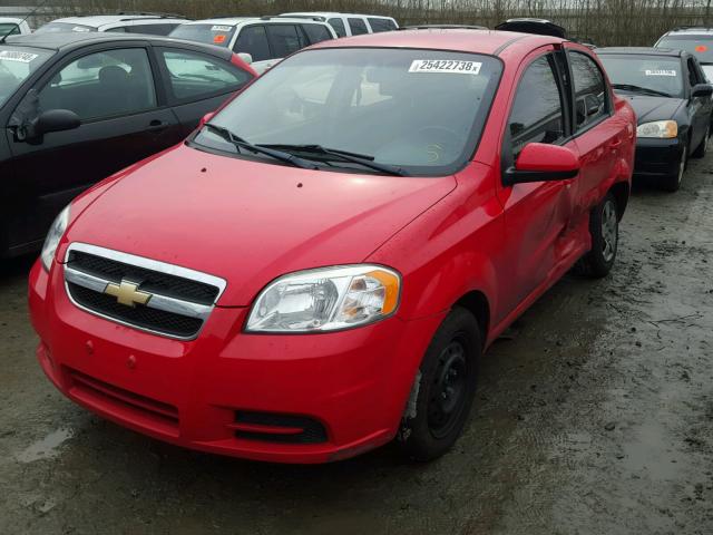 KL1TD5DE4AB121356 - 2010 CHEVROLET AVEO LS RED photo 2