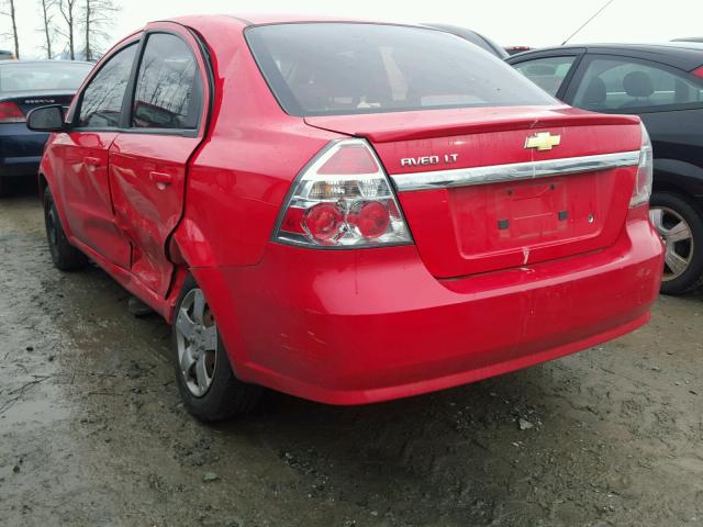 KL1TD5DE4AB121356 - 2010 CHEVROLET AVEO LS RED photo 3