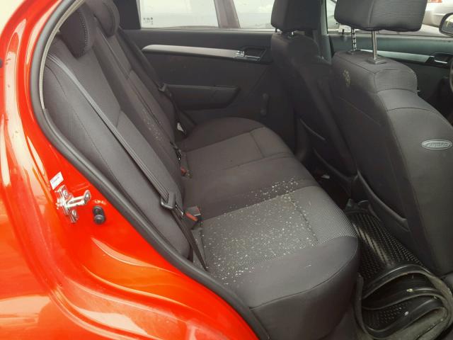 KL1TD5DE4AB121356 - 2010 CHEVROLET AVEO LS RED photo 6