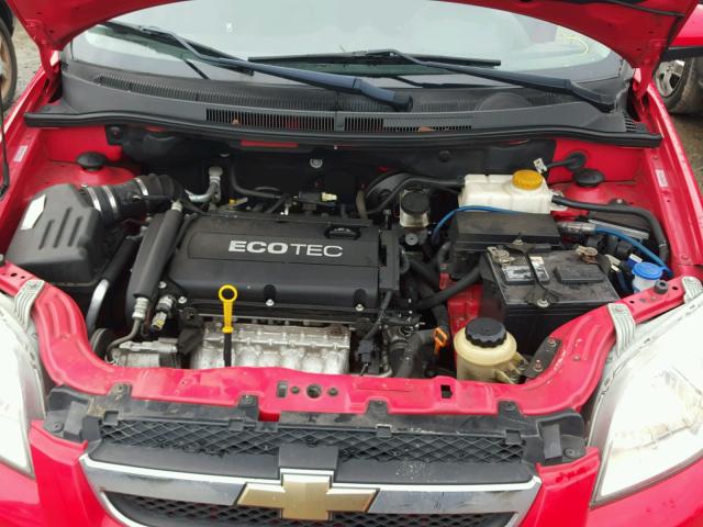 KL1TD5DE4AB121356 - 2010 CHEVROLET AVEO LS RED photo 7