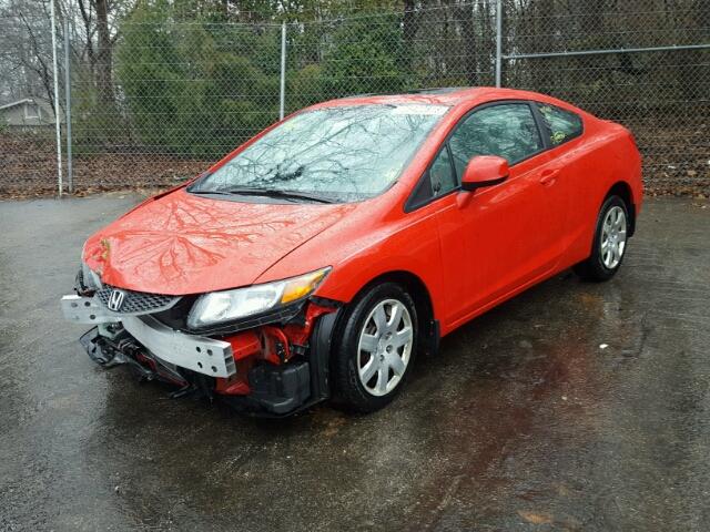 2HGFG3B87CH550324 - 2012 HONDA CIVIC EX წითელი ფოტო 2