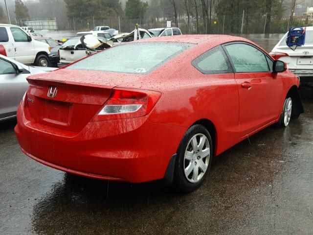 2HGFG3B87CH550324 - 2012 HONDA CIVIC EX RED photo 4