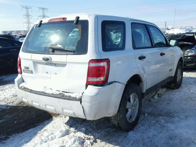 1FMCU02Z18KB26859 - 2008 FORD ESCAPE XLS WHITE photo 4