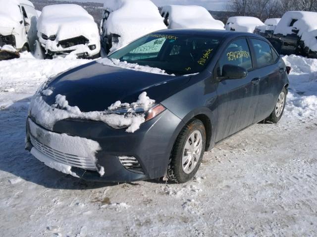 2T1BPRHE0FC394686 - 2015 TOYOTA COROLLA EC GRAY photo 2