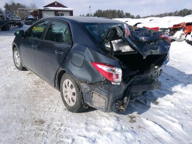 2T1BPRHE0FC394686 - 2015 TOYOTA COROLLA EC GRAY photo 3