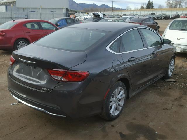 1C3CCCABXGN166825 - 2016 CHRYSLER 200 LIMITE GRAY photo 4