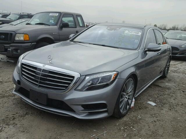 WDDUG8CB3FA076166 - 2015 MERCEDES-BENZ S 550 GRAY photo 2