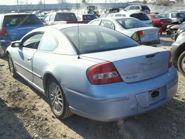 4C3AG52H54E139682 - 2004 CHRYSLER SEBRING LI BLUE photo 3