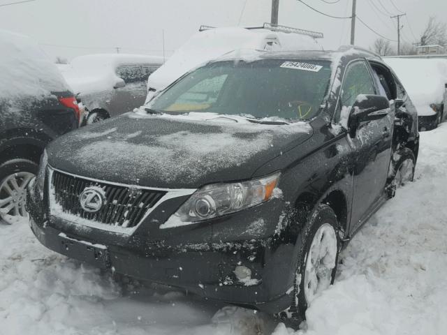 2T2BK1BA3AC055415 - 2010 LEXUS RX 350 BLACK photo 2