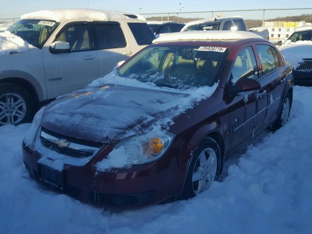 1G1AZ58F677191224 - 2007 CHEVROLET COBALT LTZ BURGUNDY photo 2