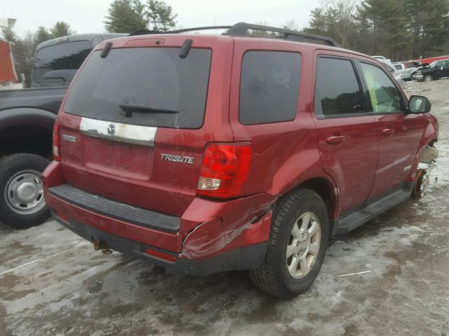 4F2CZ96158KM17380 - 2008 MAZDA TRIBUTE S RED photo 4