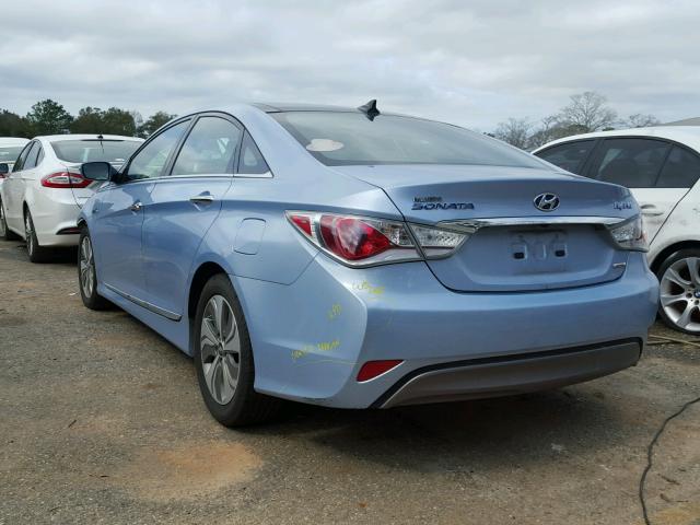 KMHEC4A45DA066836 - 2013 HYUNDAI SONATA HYB BLUE photo 3