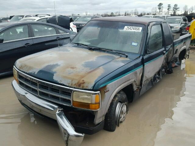 1B7GL23X9RS725463 - 1994 DODGE DAKOTA GREEN photo 2