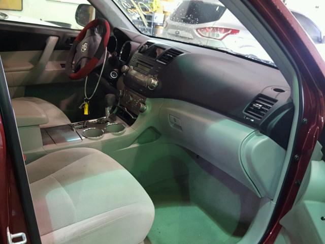 JTEES41A882027859 - 2008 TOYOTA HIGHLANDER MAROON photo 5