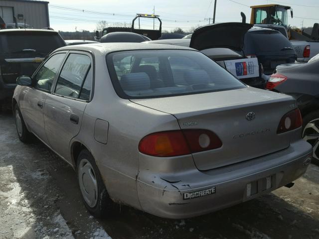 1NXBR12E91Z520328 - 2001 TOYOTA COROLLA CE TAN photo 3