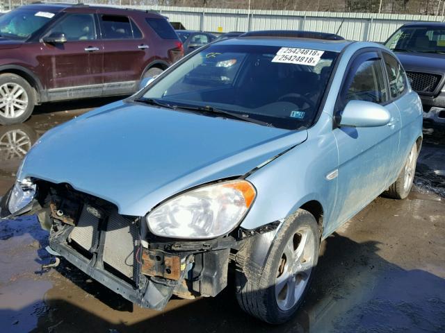 KMHCN36C07U049523 - 2007 HYUNDAI ACCENT SE BLUE photo 2