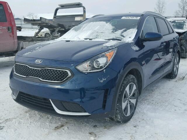 KNDCB3LC2H5080074 - 2017 KIA NIRO FE BLUE photo 2