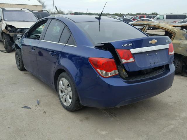 1G1PD5SH9C7282825 - 2012 CHEVROLET CRUZE LS BLUE photo 3