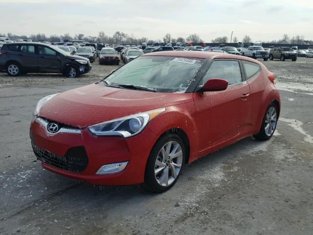 KMHTC6AD9HU310804 - 2017 HYUNDAI VELOSTER B RED photo 2