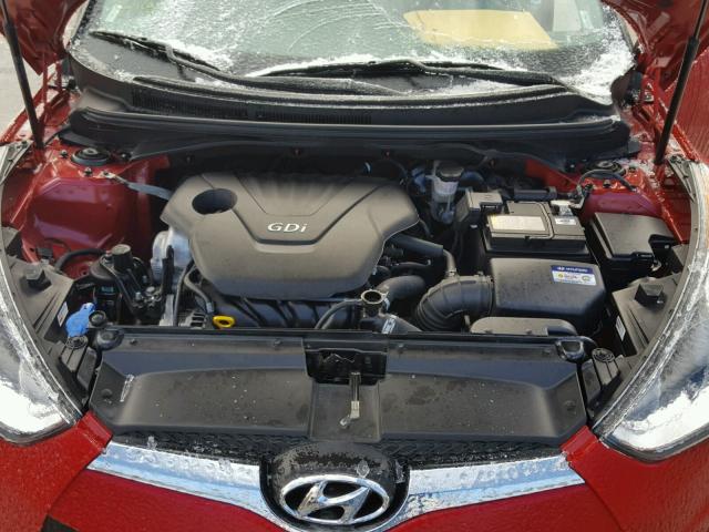 KMHTC6AD9HU310804 - 2017 HYUNDAI VELOSTER B RED photo 7