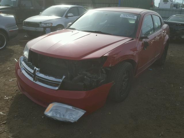 1C3CDZAG7CN269822 - 2012 DODGE AVENGER SE RED photo 2